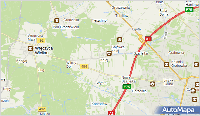 mapa Kalej, Kalej na mapie Targeo