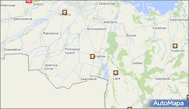 mapa Kałków gmina Otmuchów, Kałków gmina Otmuchów na mapie Targeo