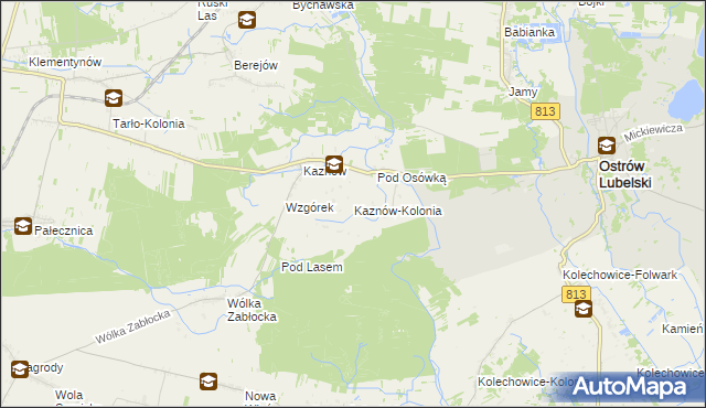 mapa Kaznów-Kolonia, Kaznów-Kolonia na mapie Targeo