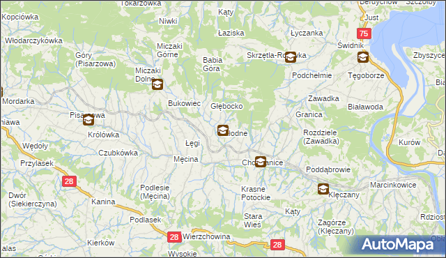 mapa Kłodne, Kłodne na mapie Targeo