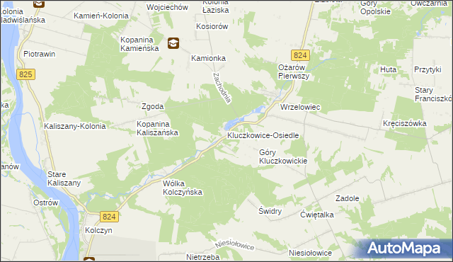 mapa Kluczkowice-Osiedle, Kluczkowice-Osiedle na mapie Targeo