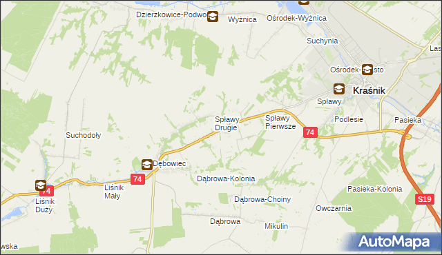 mapa Kowalin, Kowalin na mapie Targeo
