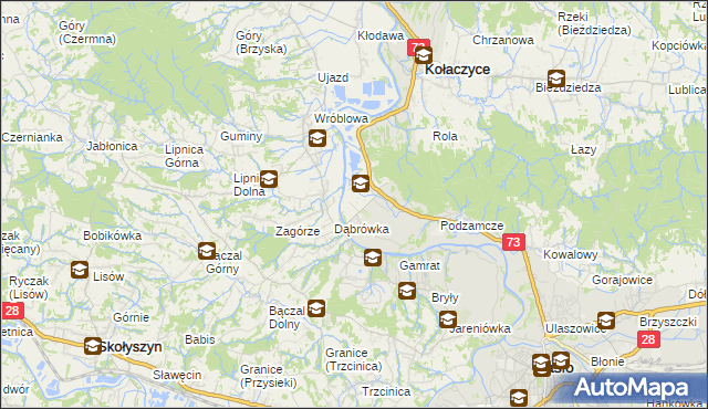 mapa Krajowice, Krajowice na mapie Targeo