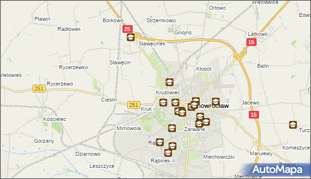 mapa Kruśliwiec, Kruśliwiec na mapie Targeo