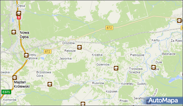 mapa Krzątka, Krzątka na mapie Targeo