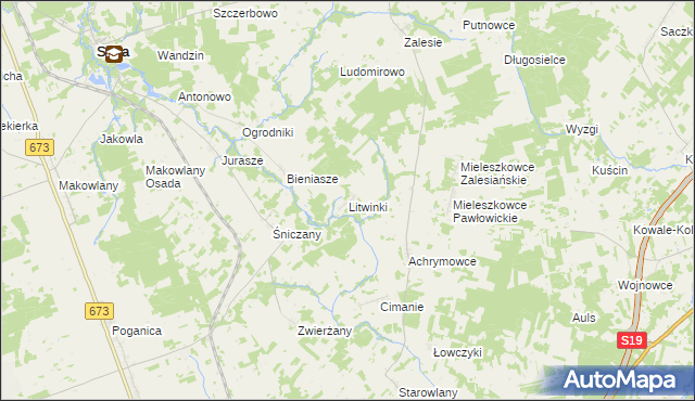 mapa Litwinki gmina Kuźnica, Litwinki gmina Kuźnica na mapie Targeo