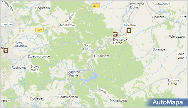 mapa Lubachów, Lubachów na mapie Targeo
