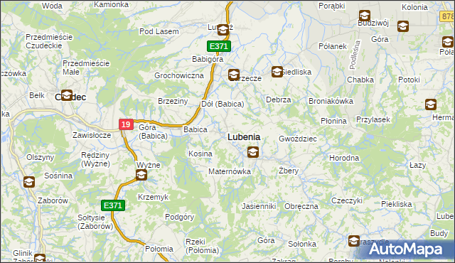 mapa Lubenia, Lubenia na mapie Targeo