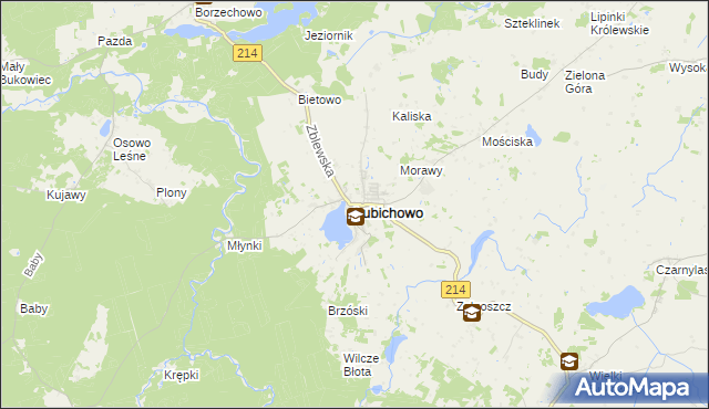 mapa Lubichowo, Lubichowo na mapie Targeo