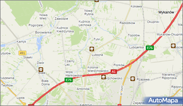 mapa Lubojna, Lubojna na mapie Targeo