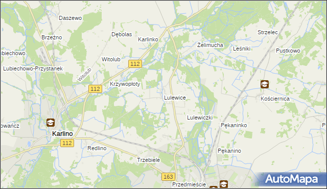 mapa Lulewice, Lulewice na mapie Targeo