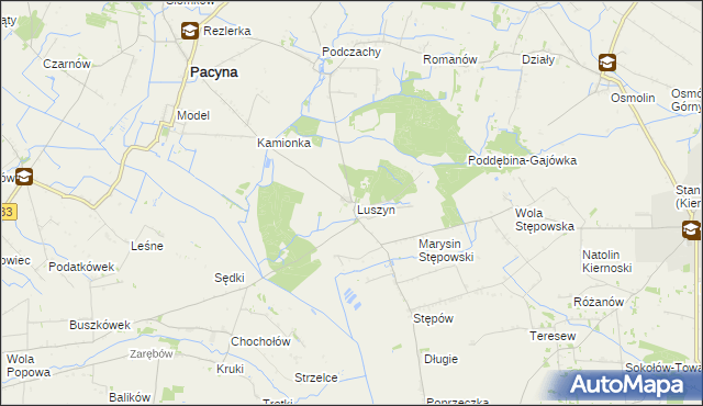 mapa Luszyn, Luszyn na mapie Targeo