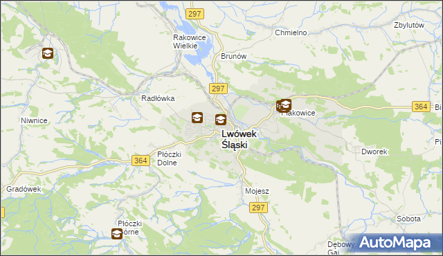 mapa Lwówek Śląski, Lwówek Śląski na mapie Targeo