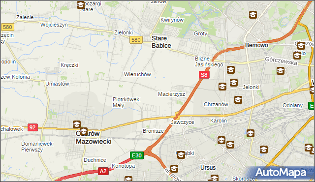 mapa Macierzysz, Macierzysz na mapie Targeo