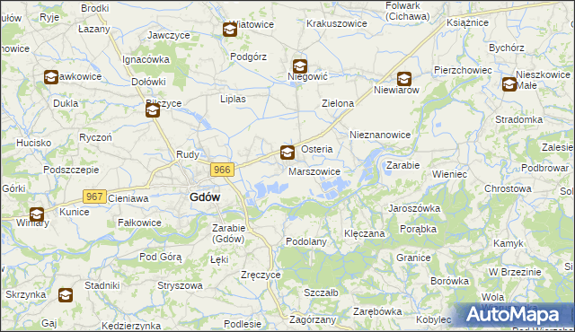 mapa Marszowice gmina Gdów, Marszowice gmina Gdów na mapie Targeo