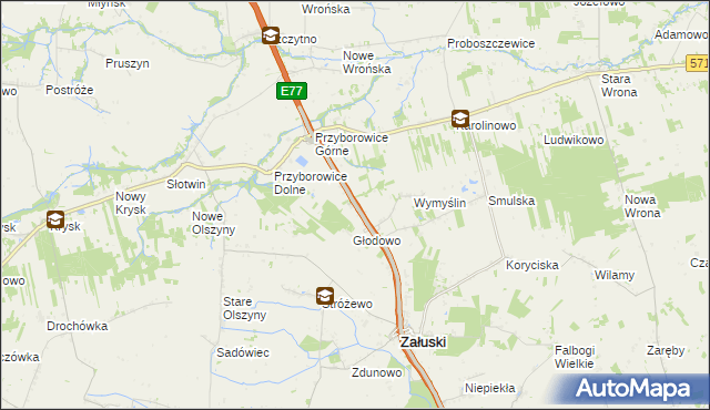 mapa Michałówek gmina Załuski, Michałówek gmina Załuski na mapie Targeo