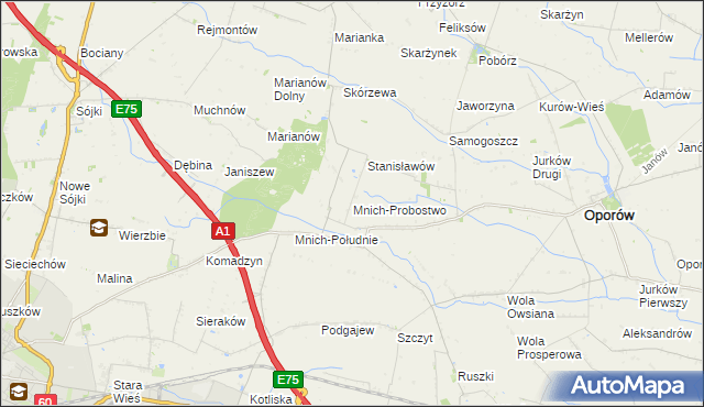 mapa Mnich-Probostwo, Mnich-Probostwo na mapie Targeo