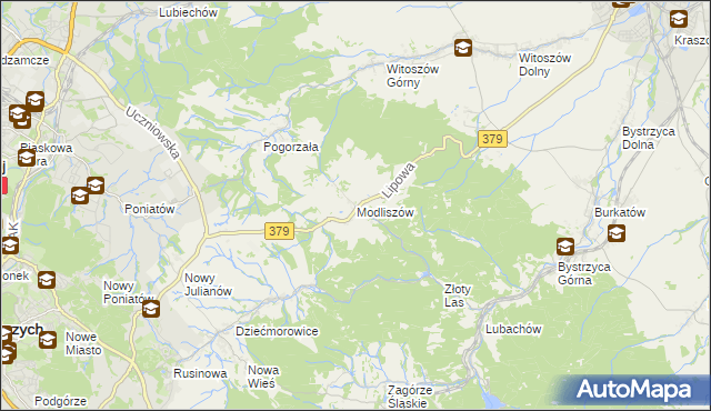 mapa Modliszów, Modliszów na mapie Targeo