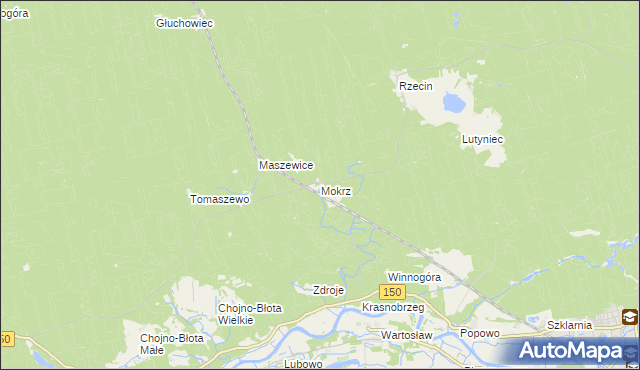 mapa Mokrz, Mokrz na mapie Targeo