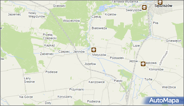 mapa Mstyczów, Mstyczów na mapie Targeo