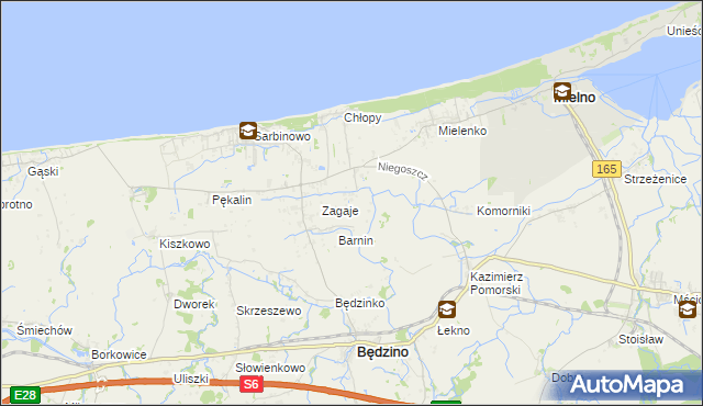 mapa Niegoszcz, Niegoszcz na mapie Targeo