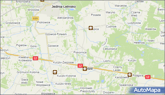 mapa Niemianowice, Niemianowice na mapie Targeo