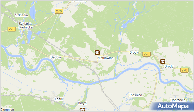 mapa Nietkowice, Nietkowice na mapie Targeo