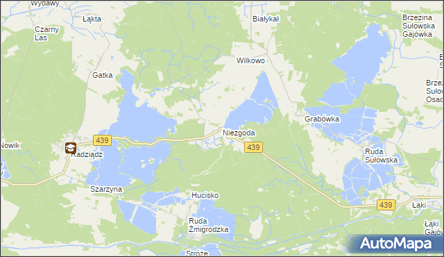 mapa Niezgoda gmina Żmigród, Niezgoda gmina Żmigród na mapie Targeo