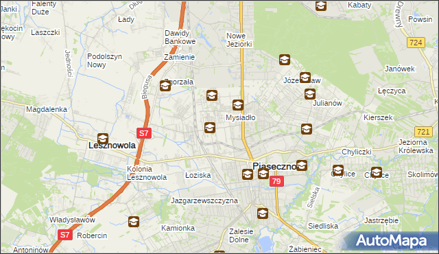 mapa Nowa Iwiczna, Nowa Iwiczna na mapie Targeo