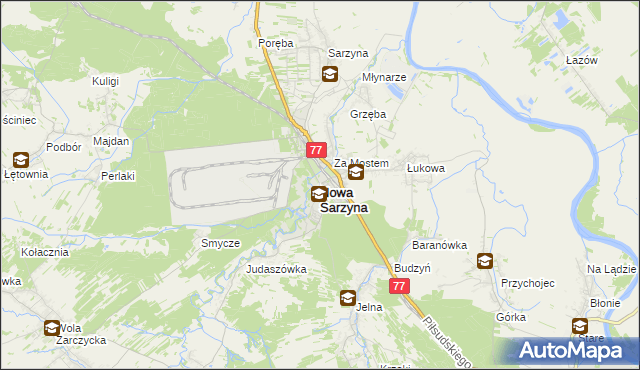 mapa Nowa Sarzyna, Nowa Sarzyna na mapie Targeo