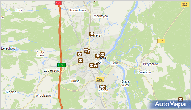 mapa Nowa Sól, Nowa Sól na mapie Targeo