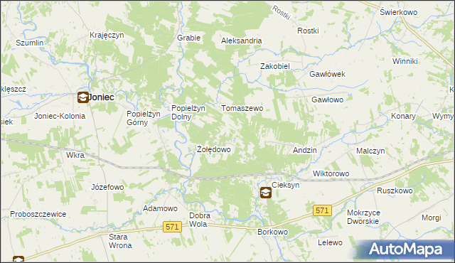 mapa Nowosiółki gmina Nowe Miasto, Nowosiółki gmina Nowe Miasto na mapie Targeo