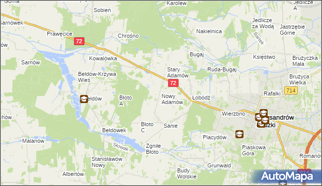 mapa Nowy Adamów, Nowy Adamów na mapie Targeo