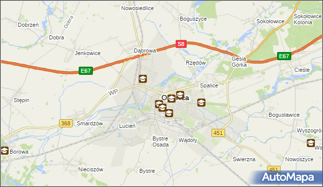 mapa Oleśnica, Oleśnica na mapie Targeo