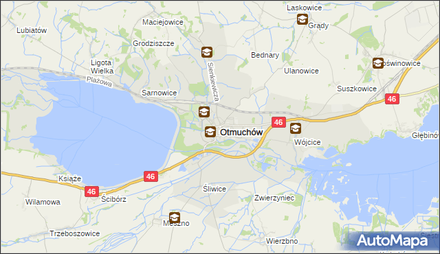 mapa Otmuchów, Otmuchów na mapie Targeo