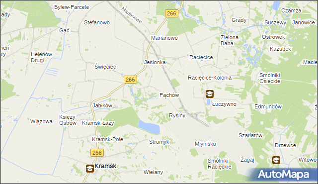 mapa Pąchów, Pąchów na mapie Targeo