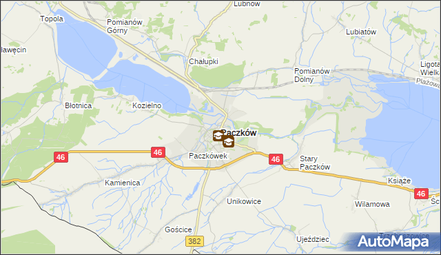 mapa Paczków powiat nyski, Paczków powiat nyski na mapie Targeo