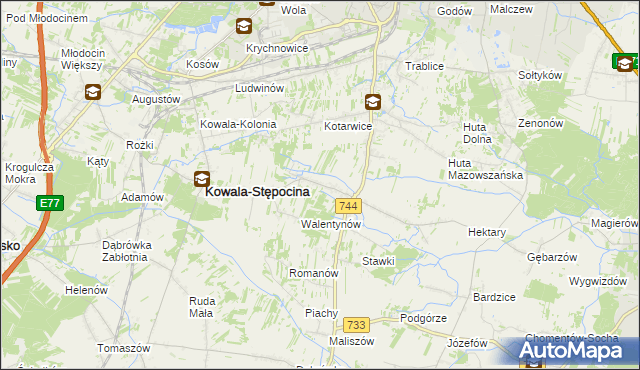mapa Parznice, Parznice na mapie Targeo