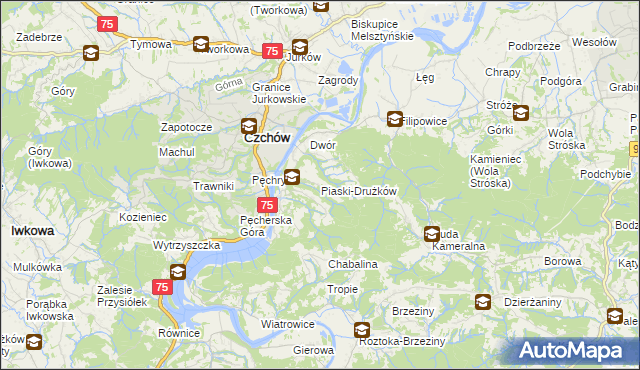 mapa Piaski-Drużków, Piaski-Drużków na mapie Targeo