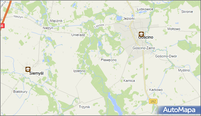 mapa Pławęcino, Pławęcino na mapie Targeo