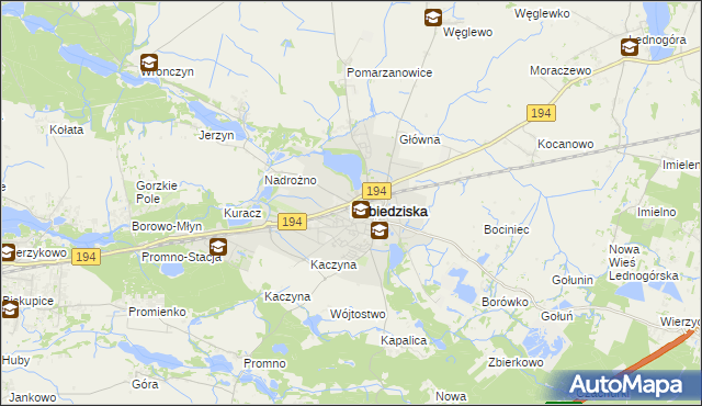 mapa Pobiedziska, Pobiedziska na mapie Targeo