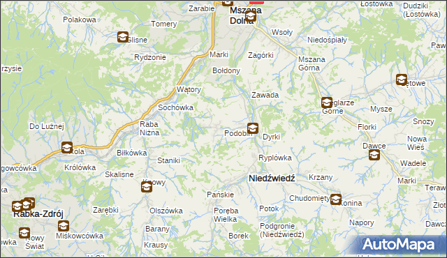 mapa Podobin, Podobin na mapie Targeo