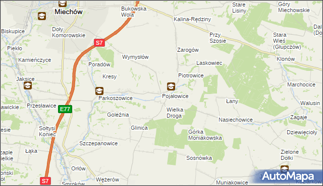 mapa Pojałowice, Pojałowice na mapie Targeo
