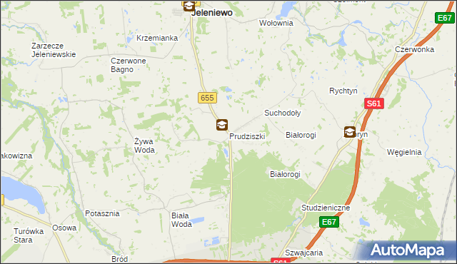 mapa Prudziszki, Prudziszki na mapie Targeo