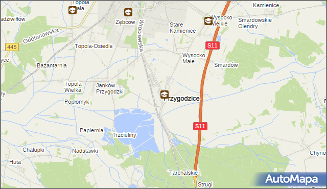 mapa Przygodzice, Przygodzice na mapie Targeo