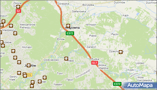 mapa Radiówek, Radiówek na mapie Targeo