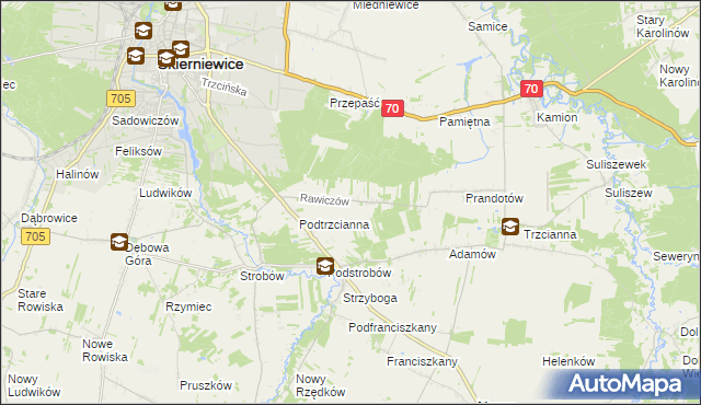 mapa Rawiczów, Rawiczów na mapie Targeo