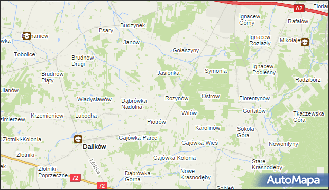 mapa Rozynów, Rozynów na mapie Targeo