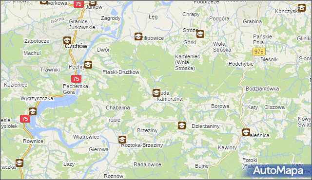 mapa Ruda Kameralna, Ruda Kameralna na mapie Targeo