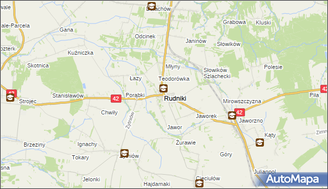 mapa Rudniki powiat oleski, Rudniki powiat oleski na mapie Targeo